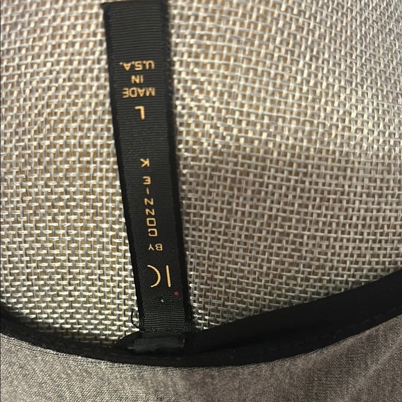 IC by Connie K Gray and Black Fringe Women's Bamboo 3/4 sleeve Top. Sz. Large - Picture 2 of 7